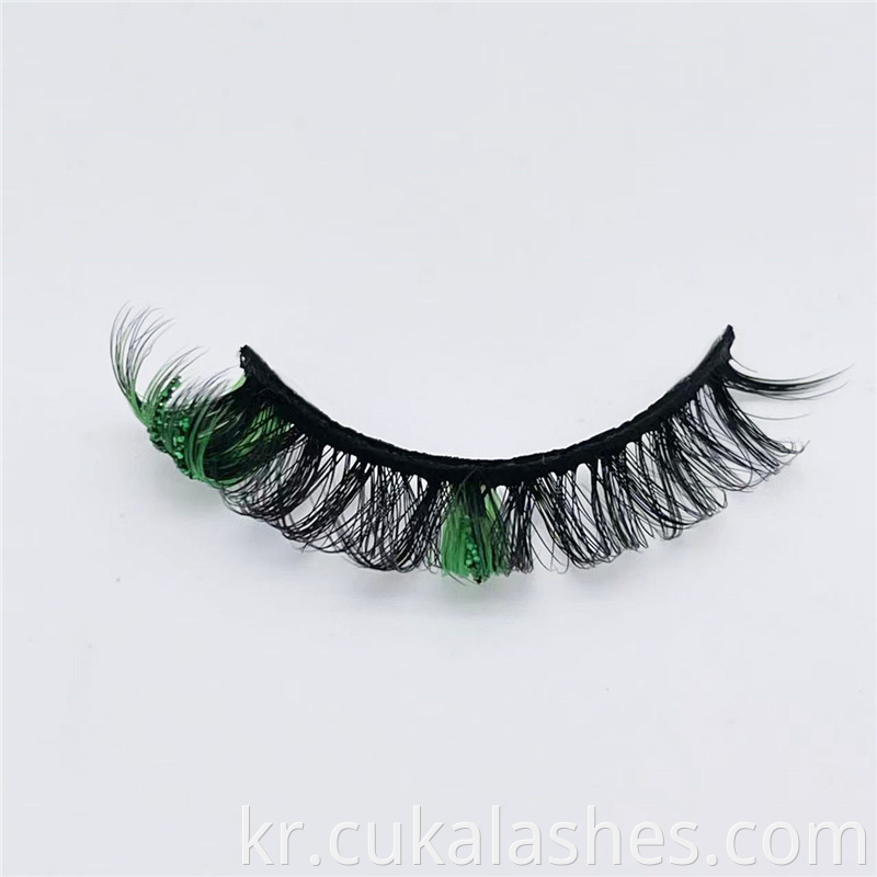 Green Glitter Russian Lashes